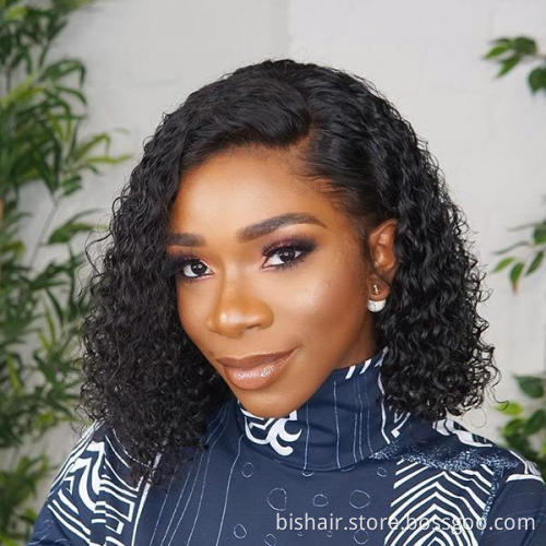 Wholesale Kinky Curly Wigs For Black Women Remy Brazilian T part Human Hair Wigs Natural Ombre Brown Burgundy Lace Wigs